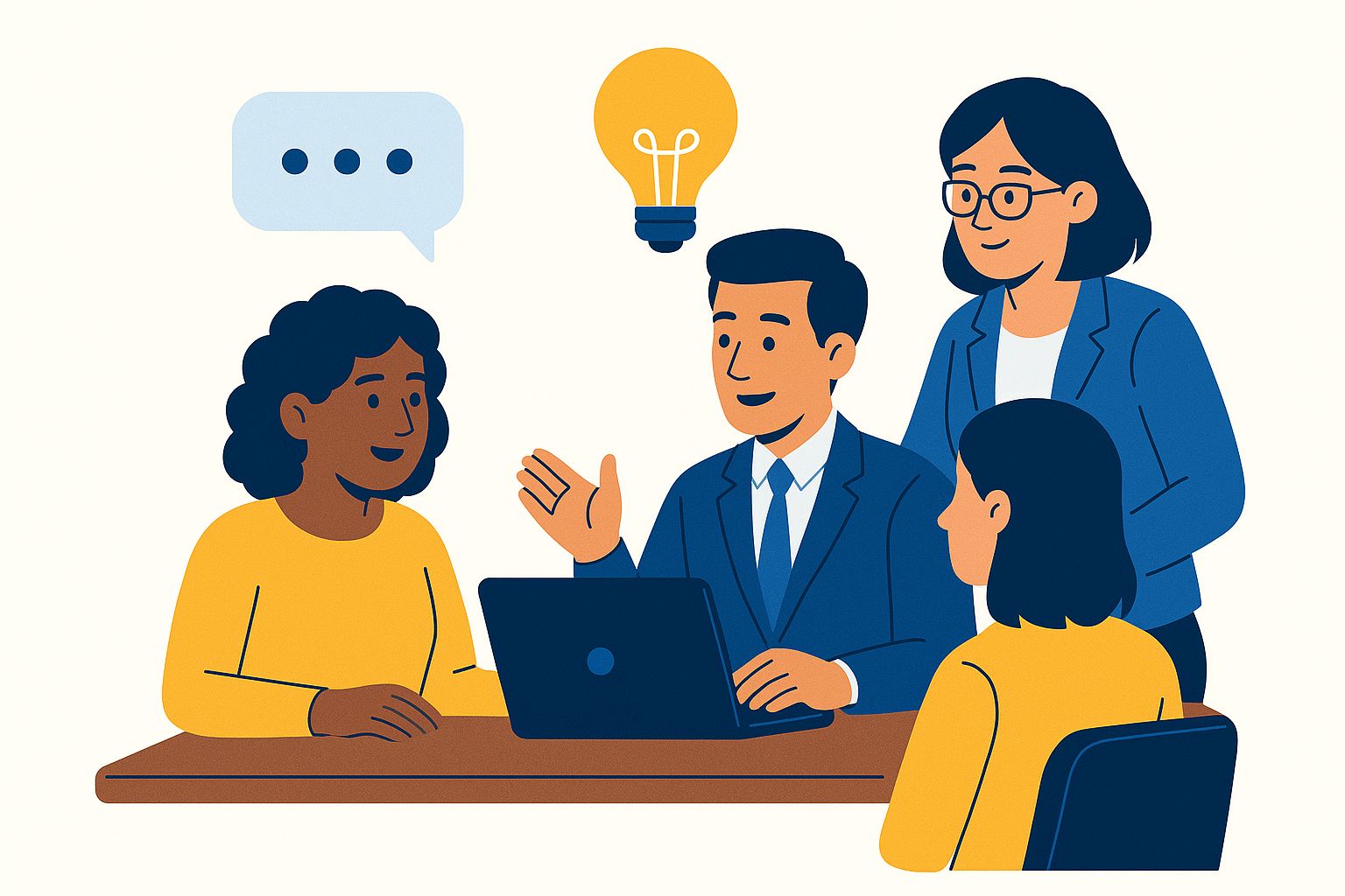 Professionals collaborating